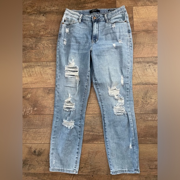 Judy Blue Distressed Boyfriend Fit Jeans Women’s 9/29 - Picture 1 of 7